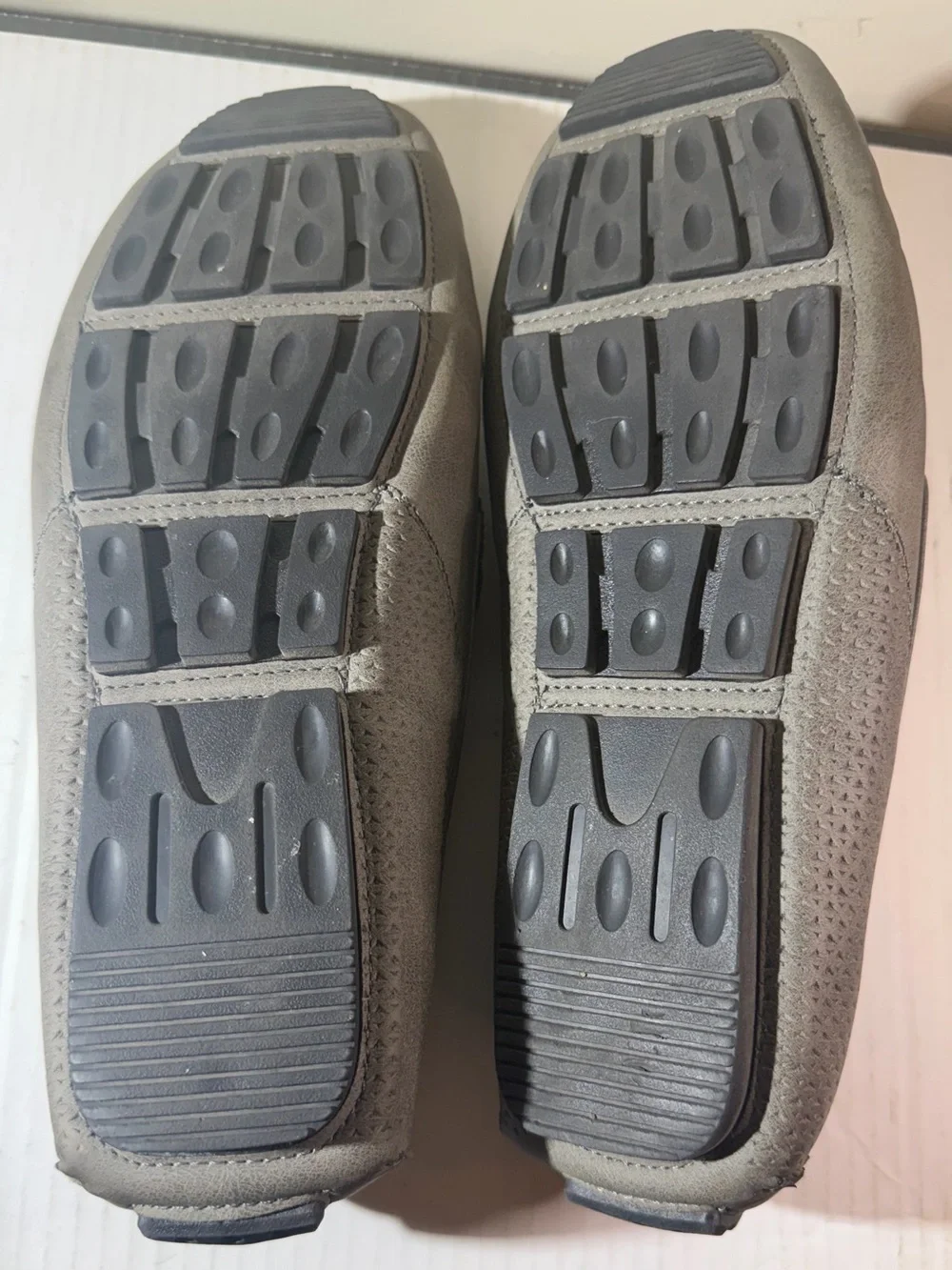 Men's Grey Suede Slip-On Loafers by Bruno Marc